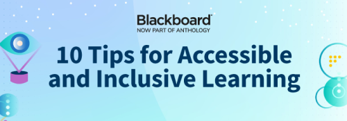 Banner displaying the text 10 tips for accessible and inclusive learning