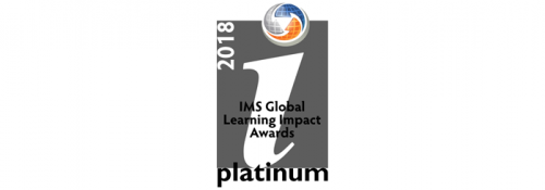 2018 Platinum IMS Global Learning Impact Awards logo